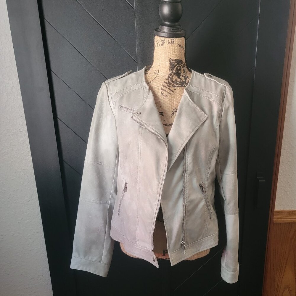 Daytrip Vegan Leather Grey jacket size L